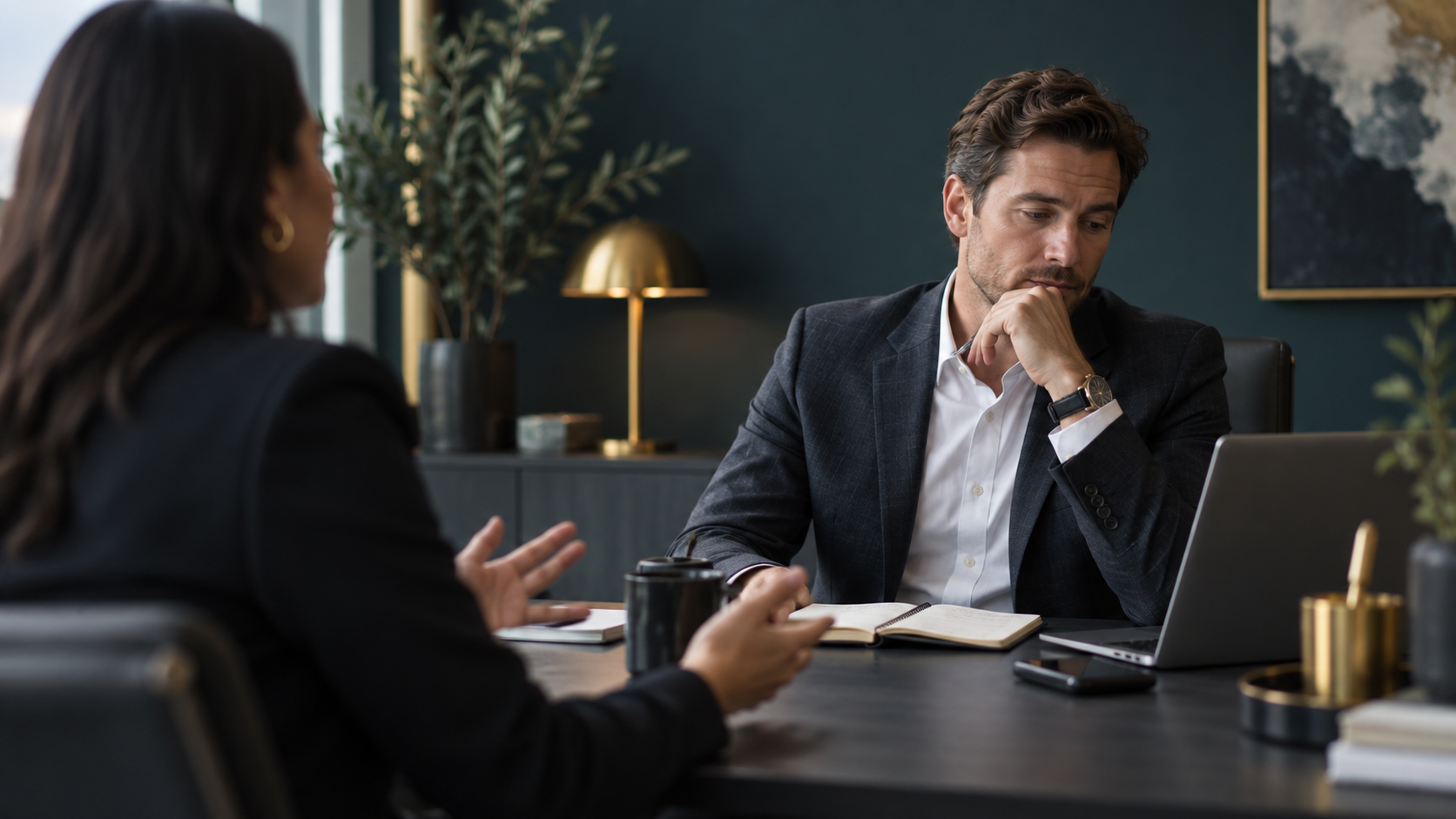 A manager listening during a difficult workplace conversation